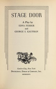 Cover of Stage door by Edna Ferber