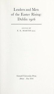 Cover of Leaders and men of the Easter Rising, Dublin, 1916 by F. X. Martin