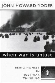 Cover of When war is unjust by John Howard Yoder