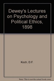 Front cover of Lectures on psychological and political ethics, 1898 by John Dewey