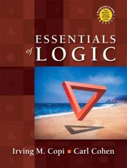 Cover of Essentials of logic by Irving Marmer Copi
