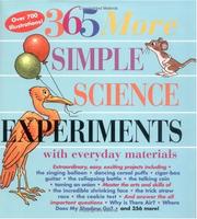 Cover of 365 more simple science experiments with everyday materials by E. Richard Churchill