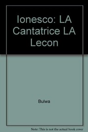 Front cover of La cantatrice chauve by Eugène Ionesco