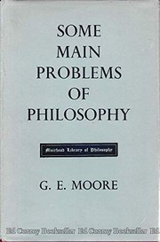 Front cover of Some main problems of philosophy by George Edward Moore