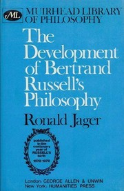 Front cover of The development of Bertrand Russell's philosophy by Ronald Jager