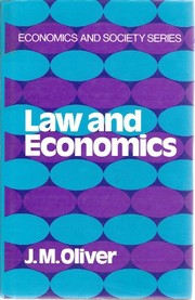 Front cover of Law and economics by John MacDonald Oliver