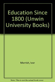 Front cover of Education since 1800 by Ivor Morrish