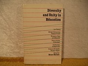 Cover of Diversity and Unity in Education by Brian Holmes