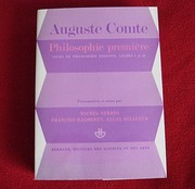 Front cover of Cours de philosophie positive by Auguste Comte
