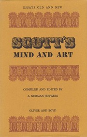Front cover of Scott's mind and art by A. Norman Jeffares