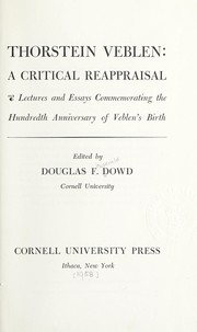 Cover of Thorstein Veblen by Douglas Fitzgerald Dowd