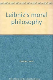 Cover of Leibniz's moral philosophy by John Hostler