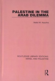 Front cover of Palestine in the Arab dilemma by Walid Kazziha