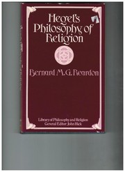 Cover of Hegel's philosophy of religion by Bernard M. G. Reardon
