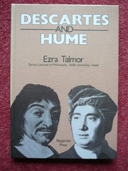 Front cover of Descartes and Hume by Ezra Talmor