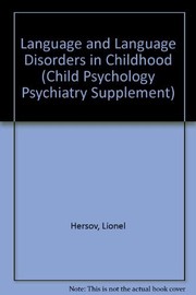 Front cover of Language and language disorders in childhood by A. R. Nicol