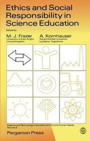 Front cover of Ethics and social responsibility in science education by M. J. Frazer