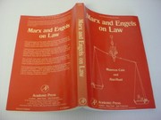 Front cover of Marx and Engels on law by Karl Marx
