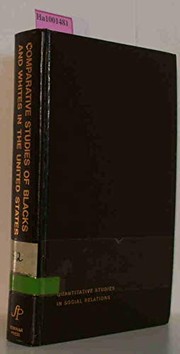Cover of Comparative studies of Blacks and whites in the United States by Kent S. Miller