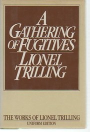 Cover of A gathering of fugitives by Lionel Trilling