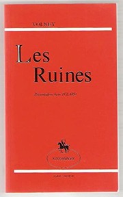 Front cover of Les ruines by Constantin-François Volney