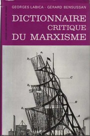 Cover of Dictionnaire critique du marxisme by Georges Labica