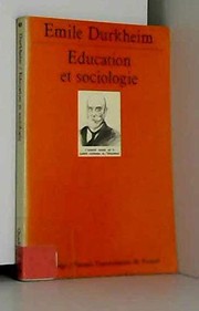 Front cover of Éducation et sociologie by Émile Durkheim