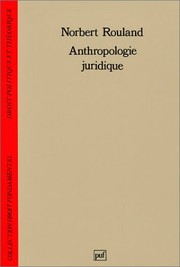 Cover of Anthropologie juridique. by Norbert Rouland