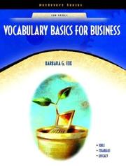 Front cover of Vocabulary Basics for Business by Barbara Cox