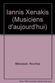 Front cover of Iannis Xenakis by Nouritza Matossian