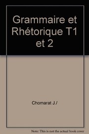 Cover of Grammaire et rhétorique chez Erasme by Jacques Chomarat