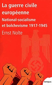 Cover of Der europäische Bürgerkrieg, 1917-1945 by Ernst Nolte