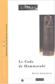 Cover of Code de Hammurabi by Beatrice Andre-Salvini