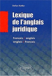 Cover of Lexique juridique by Stefan Kettler