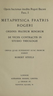 Front cover of Opera hactenus inedita Rogeri Baconi by Roger Bacon