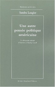 Front cover of Une autre pensée politique américaine by Sandra Laugier