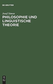 Front cover of Philosophie und linguistische Theorie by Josef Simon