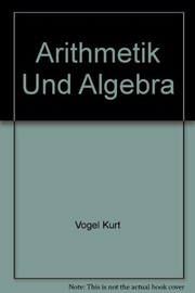 Front cover of Arithmetik Und Algebra by Johannes Tropfke