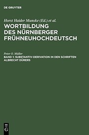 Front cover of Substantiv-Derivation in den Schriften Albrecht Dürers by Peter O. Müller