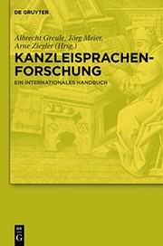 Front cover of Kanzleisprachenforschung: Ein internationales Handbuch (German Edition) by Albrecht Greule