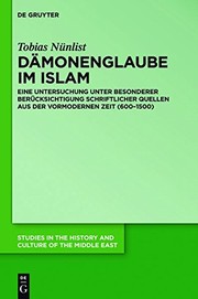 Front cover of Damonenglaube Im Islam (Studies in the History and Culture of the Middle East) (German Edition) by Tobias Nunlist