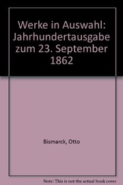 Cover of Werke in Auswahl by Otto von Bismarck