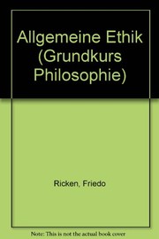Cover of Allgemeine Ethik by Friedo Ricken