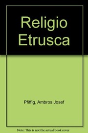 Cover of Religio Etrusca by Ambros Josef Pfiffig