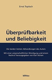 Front cover of Überprüfbarkeit und Beliebigkeit by Ernst Topitsch