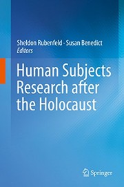 Front cover of Human Subjects Research after the Holocaust by Sheldon Rubenfeld