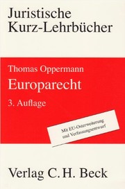 Cover of Europarecht by Thomas Oppermann