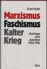 Cover of Marxismus, Faschismus, kalter Krieg by Ernst Nolte