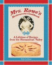 Front cover of The Mrs. Rowe Family Restaurant cookbook by Mollie Cox Bryan