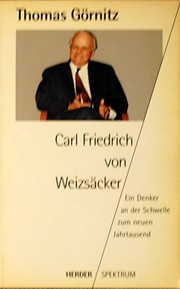 Front cover of Carl Friedrich von Weizsäcker by Thomas Görnitz